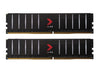 PNY XLR8 32GB (2x16GB) DDR4 UDIMM 3200Mhz CL16 1.35V Low Profile Black Heat Spreader Gaming Desktop PC Memory PNY