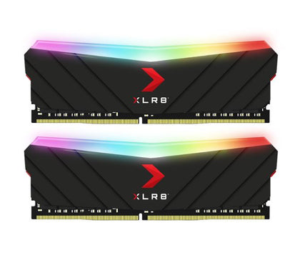 PNY XLR8 32GB (2x16GB) DDR4 UDIMM 3200Mhz RGB CL16 1.35V Black Heat Spreader Gaming Desktop PC Memory PNY