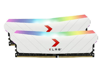 PNY XLR8 32GB (2x16GB) DDR4 UDIMM 3600Mhz RGB CL18 1.35V White Heat Spreader Gaming Desktop PC Memory PNY