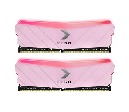 PNY XLR8 16GB (2x8GB) DDR4 UDIMM 4000Mhz RGB CL18 1.35V Pink Heat Spreader Gaming Desktop PC Memory >3600MHz PNY