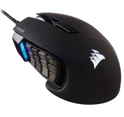 Corsair SCIMITAR RGB ELITE Black Gaming Mice, 17 programmable buttons, 18,000 DPI (LS)