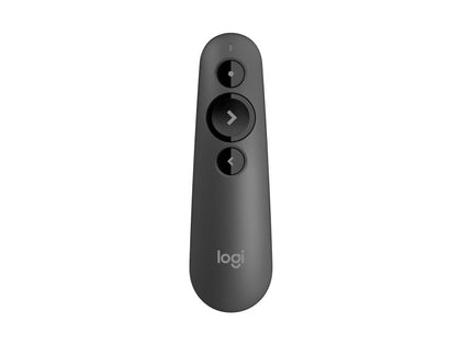 Logitech R500S Laser Presentation Remote with Dual Connectivity Bluetooth or USB 20m Range Red Laser Pointer for PowerPoint Keynote Google Slides Logitech