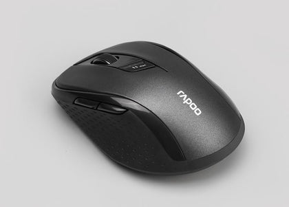 RAPOO M500 Multi-Mode, Silent, Bluetooth, 2.4Ghz, 3 device Wireless Optical Mouse - Simultaneously Connect up to 3 Devices, Windows Compatible Rapoo