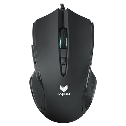 RAPOO V20S LED Optical Gaming Mouse Black - Up to 3000dpi 16m Colour 5 Programmable Buttons Rapoo