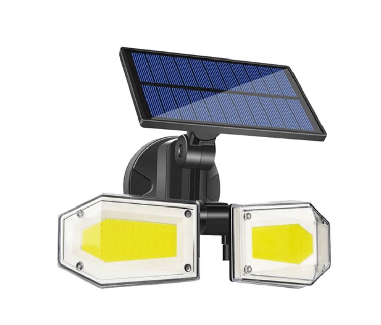 Sansai GL-H827G Solar Power LED Sensor Light Dual LED heads 3 Different lighting modes Built-in 3000mAh Rechargeable battery IP65-Rated water-resistan Other