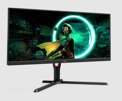 AOC 34' IPS, WQHD (21:9) 3440X1440,1ms,144Hz, HDR ready , 300nits,2H2DP, HAS, USB 3.2 Gen1 X4, Height Adjustable Stand, HDMI 2.2, VESA 100 (LS) AOC