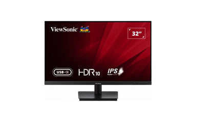 ViewSonic 32' VA3209U-4K 4K Business, Seamless Viewing, USB-C, DP, HDMI x 2, Speakers, Eco Mode VESA 100x100 Business and Office Monitor