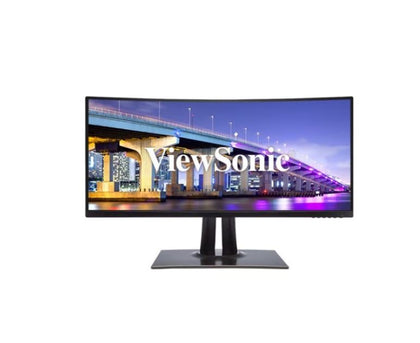ViewSonic 34' ColorPro 100% sRGB Professional Designer. 3440 x 1440, USB-C and Hub, 3.5mm Audio, DP, HDMI 2.0. VP3481 Monitor