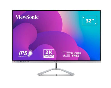 ViewSonic 32' 2K QHD Business Professional Ultra Thin Stylish, Elegant,, SuperClear IPS, lowe energy 36w, 3 year warranty 2023 Version