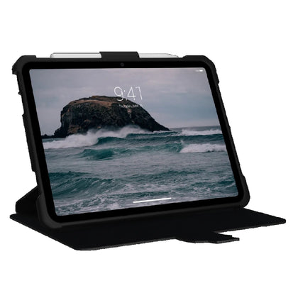 UAG Metropolis Apple iPad (10.9') (10th Gen) Folio Case - Black (123396114040), DROP+ Military Standard, Adjustable Stand,Pencil holder