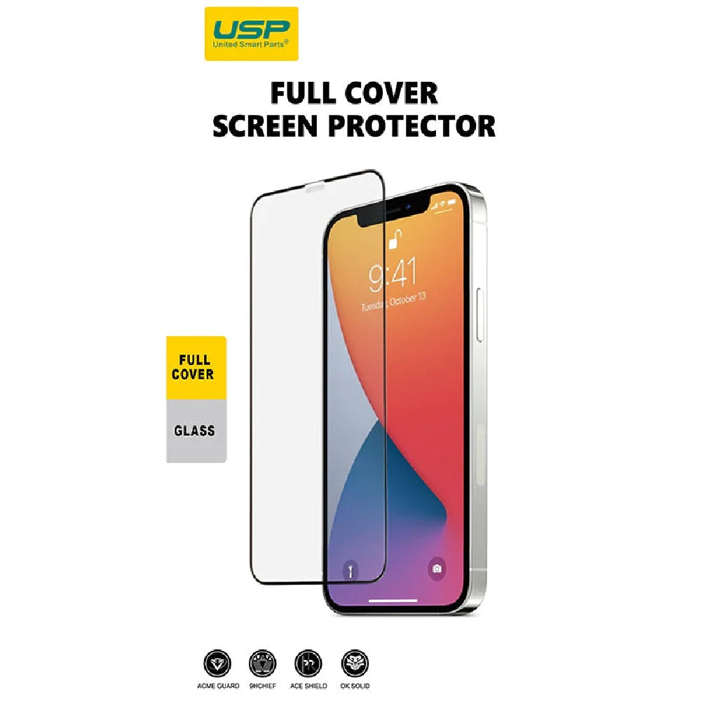 USP Tempered Glass Screen Protector for Apple iPhone 15 Pro Max (6.7')  Full Cover - 9H Surface Hardness, Perfectly Fit Curves, Anti-Scratch