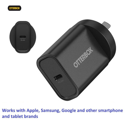 OtterBox 20W USB-C (Type I) PD Fast Wall Charger - Black (78-81350), Compact, Drop Tested,Safe & Smart Charging,Best for Apple,Samsung & USB-C Devices