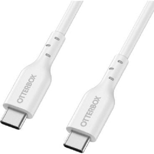 OtterBox USB-C to USB-C (2.0) PD Fast Charge Cable (1M) -White(78-81359),3 AMPS (60W),Samsung Galaxy,Apple iPhone,iPad,MacBook,Google,OPPO,Nokia