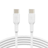 Belkin BoostCharge USB-C to USB-C Cable (1m/3.3ft) - White (CAB003bt1MWH),60W,480Mbps,8K+ bend,Samsung Galaxy,iPad,MacBook,Google,OPPO,Nokia,2YR