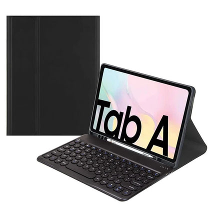 Samsung Galaxy Tab A8 (10.5') Bluetooth Keyboard Leather Cover Case - Black (C105464), 10M Bluetooth Connection, Pencil Holder, 120Hz TouchPad