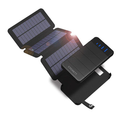 Cygnett ChargeUp Explorer 8K mAh Power Bank with Solar Panels - Black (CY2805PBCHE), Dual Port (2 x USB-A), 10.5W Power, Detachable solar panels Cygnett