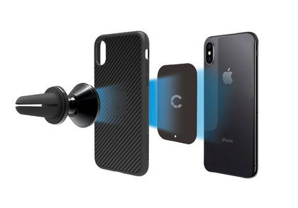 Cygnett MagMount Plus Magnetic Car Vent Mount - Black (CY2377ACVEN), 360° Rotation, Strong Magnetic Hold, MagSafe Vent Mount, Secure Vent Grip Cygnett