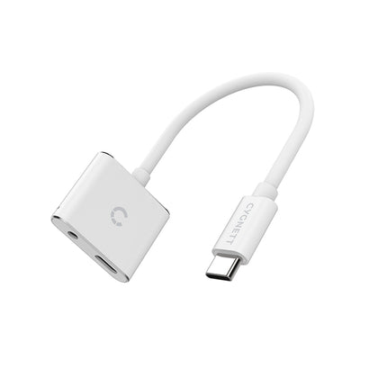 Cygnett Essentials USB-C to 3.5MM Audio & USB-C Fast Charge Adapter - White (CY2866PCCPD), Wide- Ranging compatibility,Supports USB-C PD fast charging Cygnett