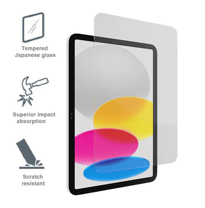 Cygnett OpticShield Apple iPad (10.9') (10th Gen) Tempered Glass Screen Protector -(CY4392CPTGL),Superior Impact Absorption