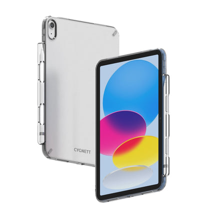 Cygnett AeroShield Apple iPad (10.9') (10th Gen) Case - Clear (CY4480CPAEG), Slim, Raised Edges, Hard-Shell Back, Pen Holder, Scratch Resistant
