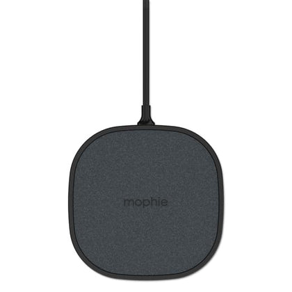 Mophie Universal Wireless Charging pad - Black (409903380), 10W Fast Wireless Charger, Charges through lightweight cases, Non-Slip charging Mophie