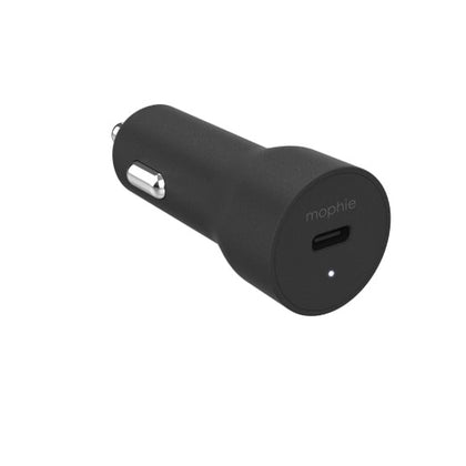 Mophie Car Charger - Accelerated Charging for USB-C Devices - Black (409903508), 18W Fast Car Charger, Solid Construction Mophie
