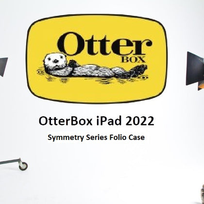 OtterBox Apple iPad (10.9') (10th Gen) Symmetry Series Folio Case - Coastal Evening (Clear/Blue) (77-89965), 3X Military Standard Drop Protection Otterbox