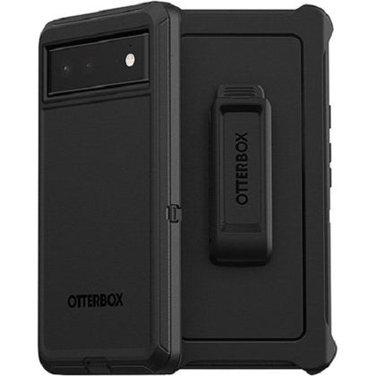 OtterBox Google Pixel 6 (6.4') Defender Series Case - Black (77-84007), 4X Military Standard Drop Protection, Multi-Layer,Included Holster,Port Covers Otterbox