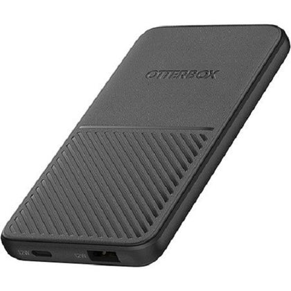 OtterBox Power Bank 5K mAh - Dark Grey (78-80641), Dual Port USB-C (12W) & USB-A (12W), Includes USB-C Cable (15CM), Durable, Perfect for Travel Otterbox