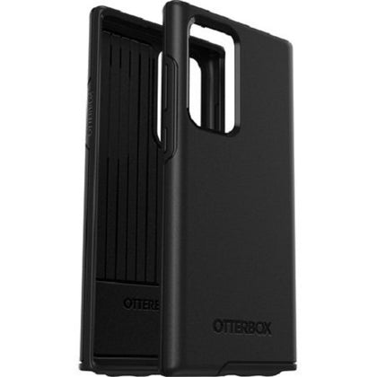 OtterBox Samsung Galaxy S22 Ultra 5G (6.8') Symmetry Series Antimicrobial Case - Black (77-86438), 3X Military Standard Drop Protection, Raised Edges Otterbox