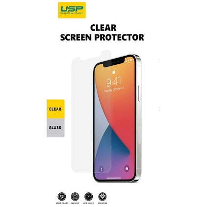 USP Apple iPhone 14 Pro Max Tempered Glass Screen Protector : Full Coverage, 9H Hardness, Bubble-free, Anti-fingerprint, Original Touch Feel