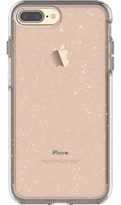 OtterBox Apple iPhone 8 Plus / iPhone 7 Plus Symmetry Series Clear Case - Stardust (Clear Glitter) (77-56917), Raised Screen Bumper, Scratch-Resistant Otterbox