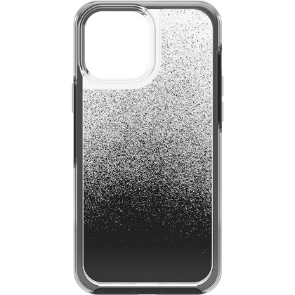 OtterBox Apple iPhone 13 Pro Max / iPhone 12 Pro Max Symmetry Series Clear Antimicrobial Case - Ombre Spray (Clear/Black) (77-83507), Raised Edges Otterbox