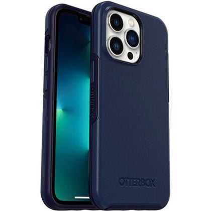 OtterBox Apple iPhone 13 Pro Symmetry Series+ Antimicrobial Case with MagSafe - Navy Captain (Blue) (77-83590), 3X Military Standard Drop Protection Otterbox