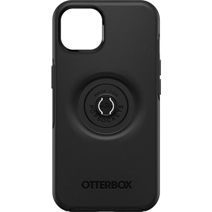 OtterBox Apple iPhone 13 Otter + Pop Symmetry Series Antimicrobial Case - Black (77-85380), 3X Military Standard Drop Protection, Easy to Swap PopTop Otterbox