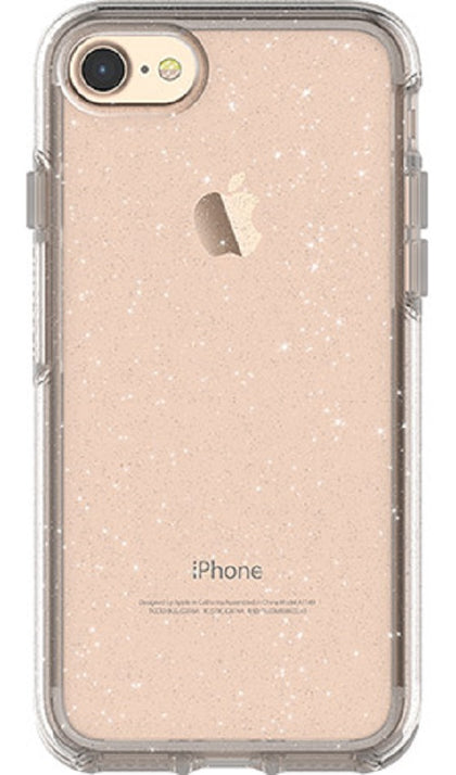 OtterBox Apple iPhone SE (3rd & 2nd Gen) and iPhone 8/7 Symmetry Series Clear Case - Stardust (Clear Glitter) (77-56720), Raised Screen Bumper Otterbox
