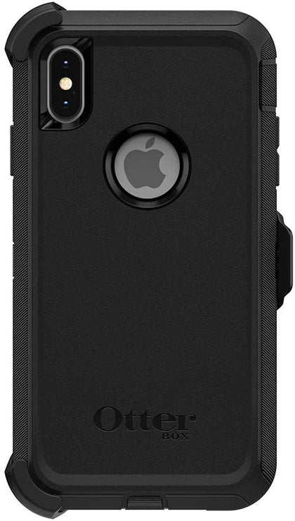 OtterBox Apple iPhone Xs Max Defender Series Case - Black (77-59971), Multi-Layer Defense, Port Covers, Included Holster, Non-Slip Grip Otterbox