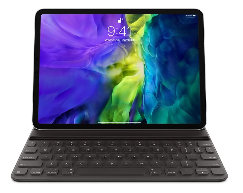 Apple Smart Keyboard Folio for iPad Pro 11-inch (3rd generation) and iPad Air (5th generation) — US English (MXNK2ZA/A), provides elegant front Apple