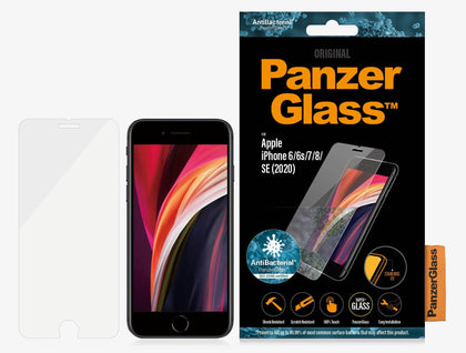 PanzerGlass Apple iPhone SE (3rd & 2nd Gen) and iPhone 8/7/6s/6 Screen Protector - Clear (2684), AntiBacterial, Scratch Resistant, Standard Fit Panzer Glass