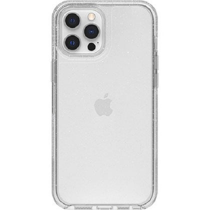 OtterBox Apple iPhone 12 Pro Max Symmetry Series Clear Case - Stardust (Clear Glitter) (77-65471), 3X Military Standard Drop Protection, Raised Edges Otterbox