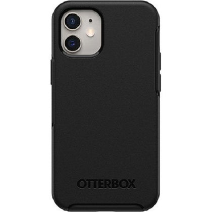 OtterBox Apple iPhone 12 Mini Symmetry Series Antimicrobial Case - Black (77-65365), 3X Military Standard Drop Protection, Raised Edges, Ultra-Slim Otterbox