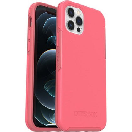 OtterBox Apple iPhone 12 / iPhone 12 Pro Symmetry Series+ Antimicrobial Case with MagSafe - Tea Petal Pink (77-80494), Durable Protection, Ultra-Slim Otterbox