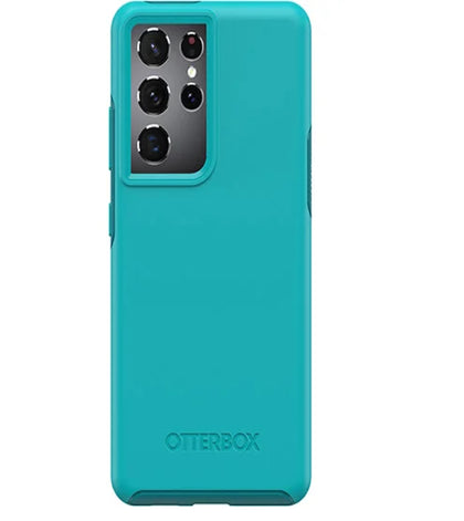 OtterBox Samsung Galaxy S21+ 5G (6.7') Symmetry Series Antimicrobial Case - Rock Candy Blue (77-81197),3X Military Standard Drop Protection,Ultra-Slim Otterbox