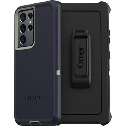 OtterBox Samsung Galaxy S21 Ultra 5G (6.8') Defender Series Case - Varsity Blues (77-81254), 4X Military Standard Drop Protection, Multi-Layer Otterbox