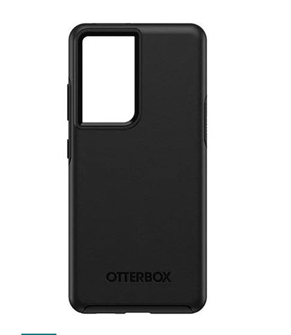 OtterBox Samsung Galaxy S21 Ultra 5G (6.8') Symmetry Series Antimicrobial Case - Black (77-81200), 3X Military Standard Drop Protection, Raised Edges Otterbox