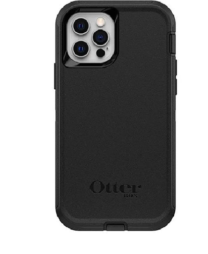 OtterBox Apple iPhone 12 Pro Max Defender Series Case - Black (77-65449),4X Military Standard Drop Protection,Multi-Layer,Included Holster,Port Covers Otterbox