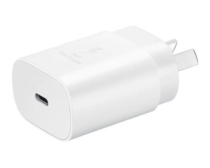 Samsung Fast Charge AC Charger - Type C - 25W (A series) - White (EP-TA800XWEGAU), 1M Type-C Cable, Wall Charger Supports PD 3.0 PPS Samsung