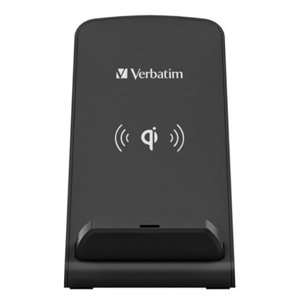 Verbatim Wireless Charging Stand 10W - Mobile Devices, Android, IOS, Apple, Samsung, Oppo, Nokia, Sony. Black, Qi Charge, OCP, FOD, OTP, OVP (LS)