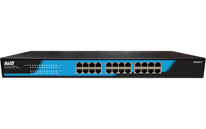 Alloy AS2024-P  24 Port Unmanaged Fast Ethernet 802.3at PoE Switch, 250 Watts