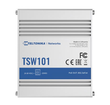 Teltonika TSW101 - Automotive Unmanaged PoE+ Switch, 112W, 4x PoE Ports, Teltonika